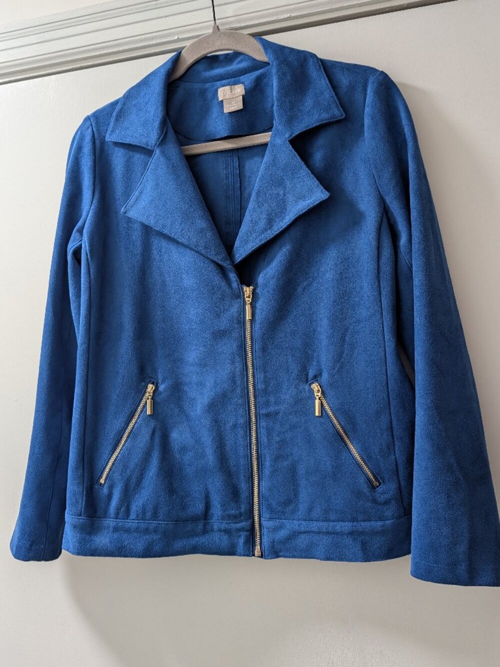 💙 Chicos Washable Faux Suede Jacket